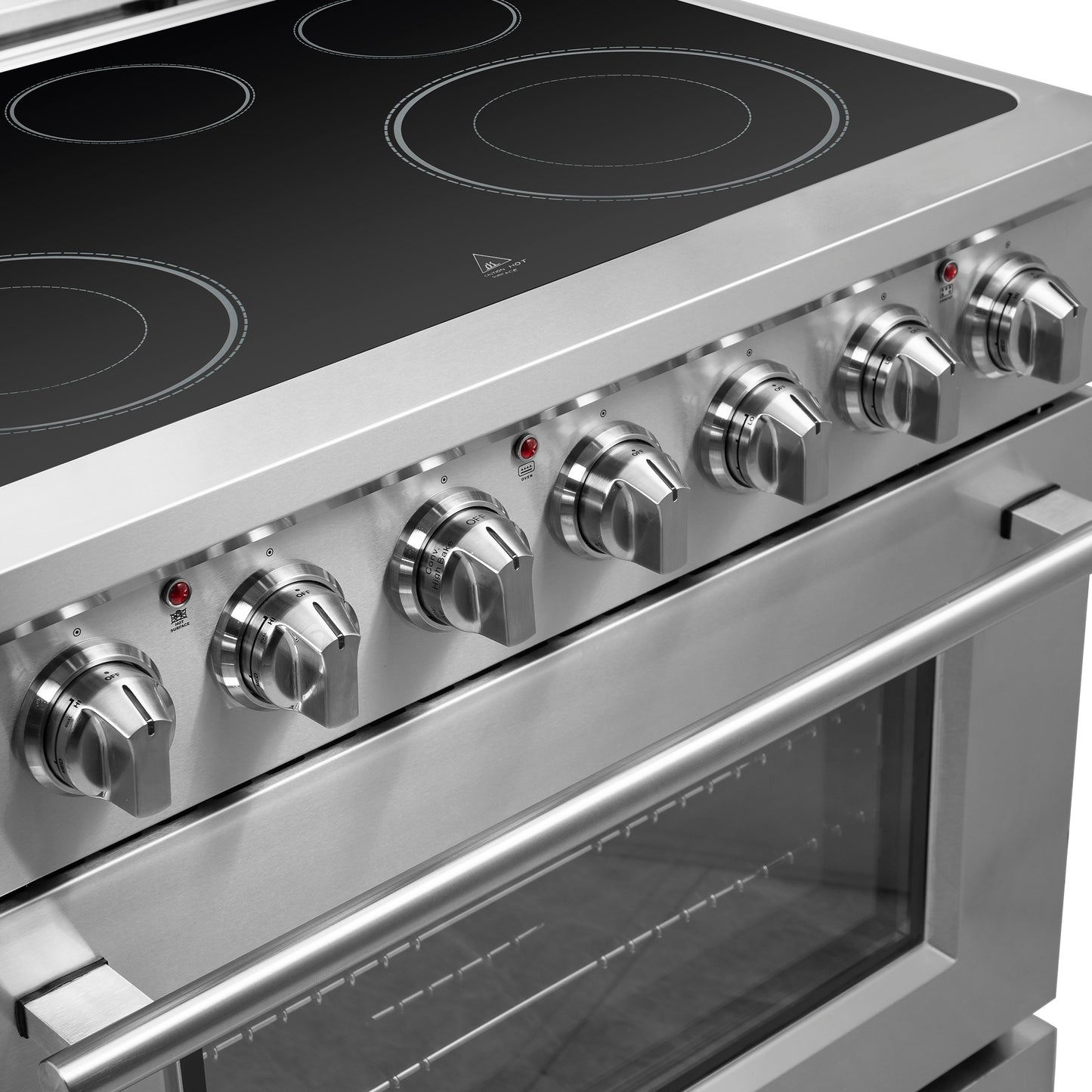 FORNO 2-Piece SS Kitchen Bundle - 36" Electric Range and 31" Bottom Freezer Refrigerator