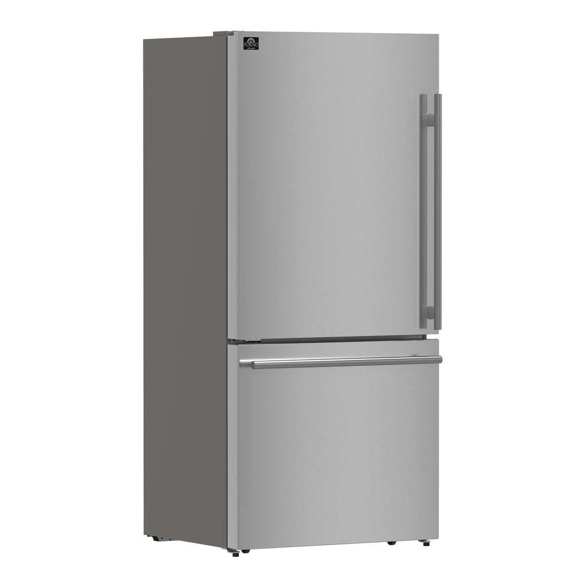 FORNO 2-Piece SS Kitchen Bundle - 30" Electric Range and 31" Bottom Freezer Refrigerator