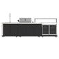 Forno Rimini Outdoor Kitchen: 30" BBQ 62,600 BTU, 4.8 cu.ft. Refrigerators, White Countertops