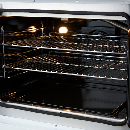 Forno Galiano 30-inch Freestanding French Door Dual Fuel Range White