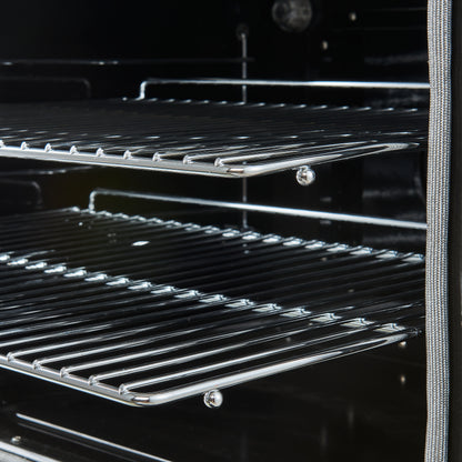 Forno Paolo 30-Inch Freestanding Electric Range, Black, 4.38 cu.ft, True Convection Oven, Energy Efficient