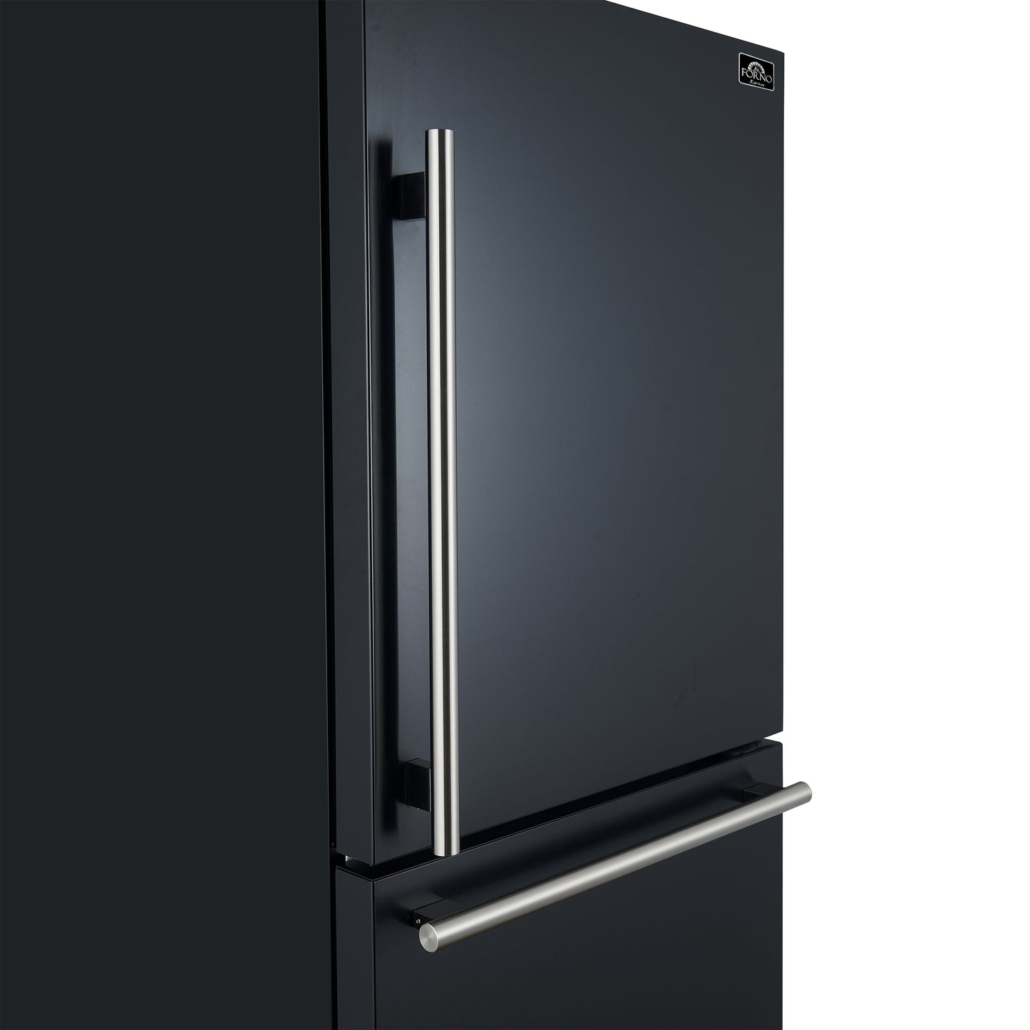 FORNO 2-Piece Black Kitchen Bundle - 30" Induction Range and 31" Bottom Freezer Refrigerator