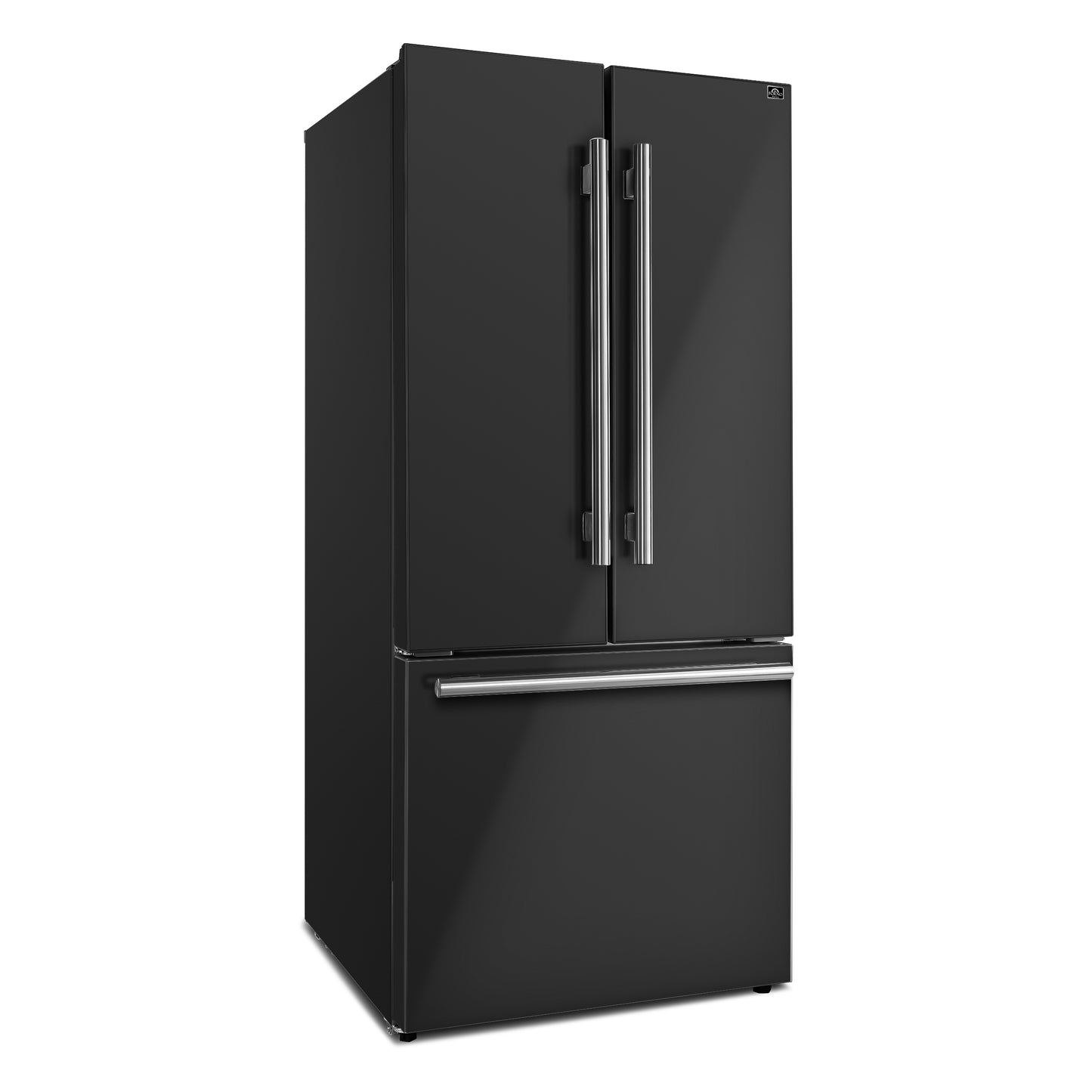 FORNO 2-Piece Black Kitchen Bundle - 30" Induction Range and 31" Bottom Freezer Refrigerator