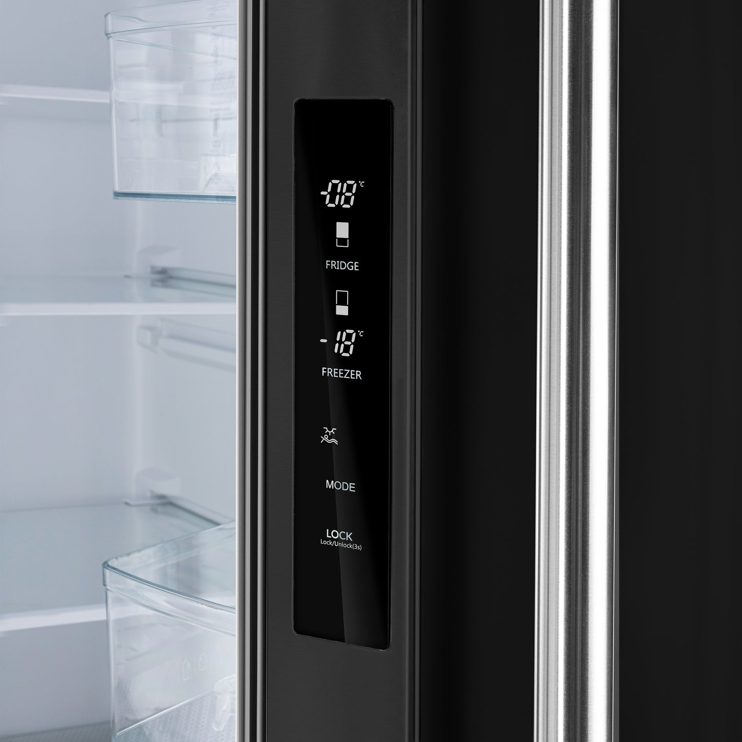 FORNO 2-Piece Black Kitchen Bundle - 30" Induction Range and 31" Bottom Freezer Refrigerator