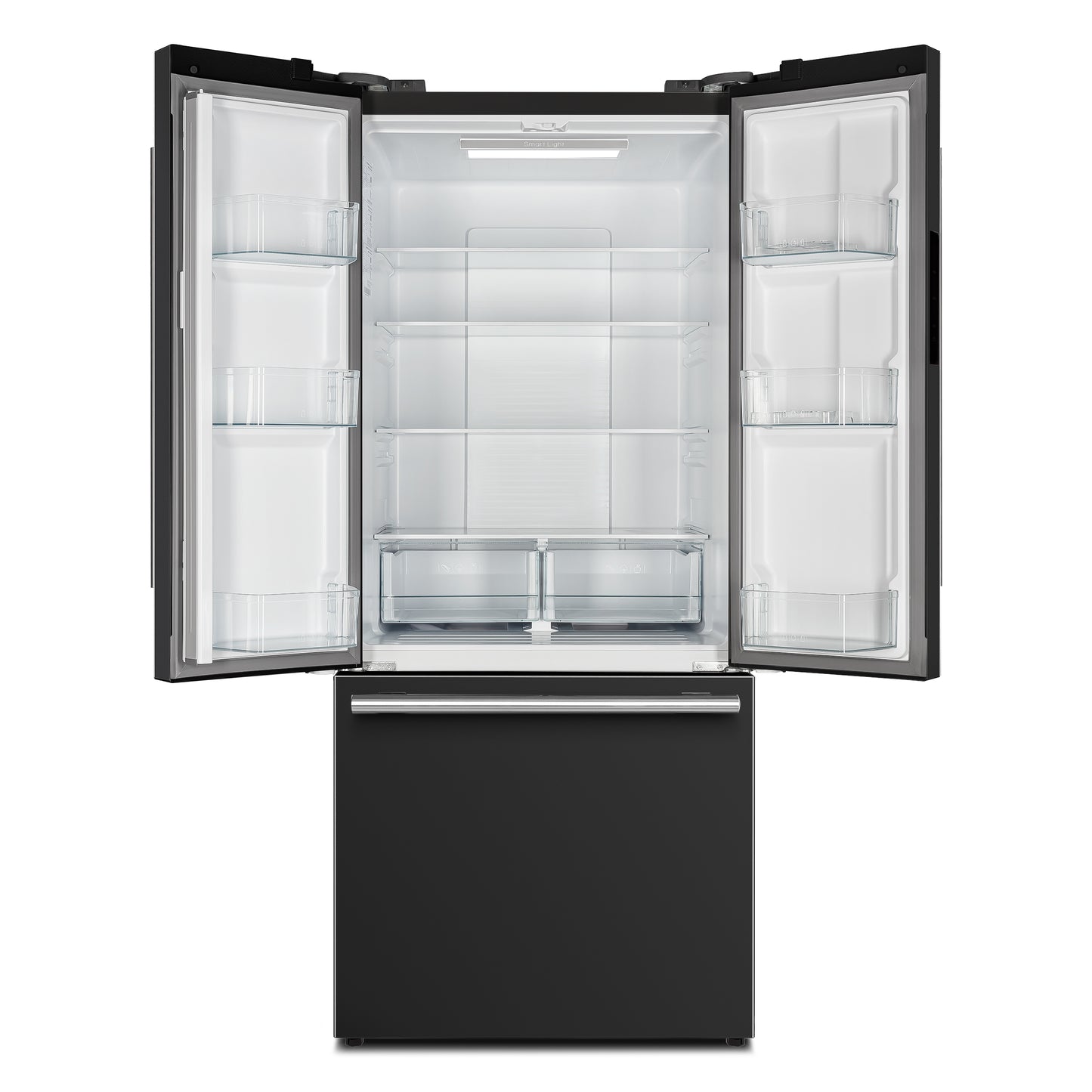 FORNO 2-Piece Black Kitchen Bundle - 30" Induction Range and 31" Bottom Freezer Refrigerator