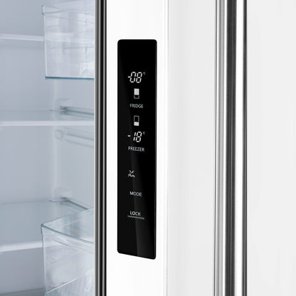Forno Gallipoli Espresso 30-Inch White French Door Refrigerator, Bottom Freezer, 17.5 Cu. Ft., No Frost, Ice Maker