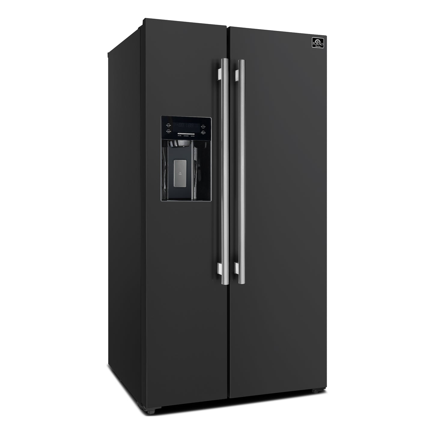 FORNO 2-Piece Black Kitchen Bundle - 30" Induction Range and 36" Bottom Freezer Refrigerator