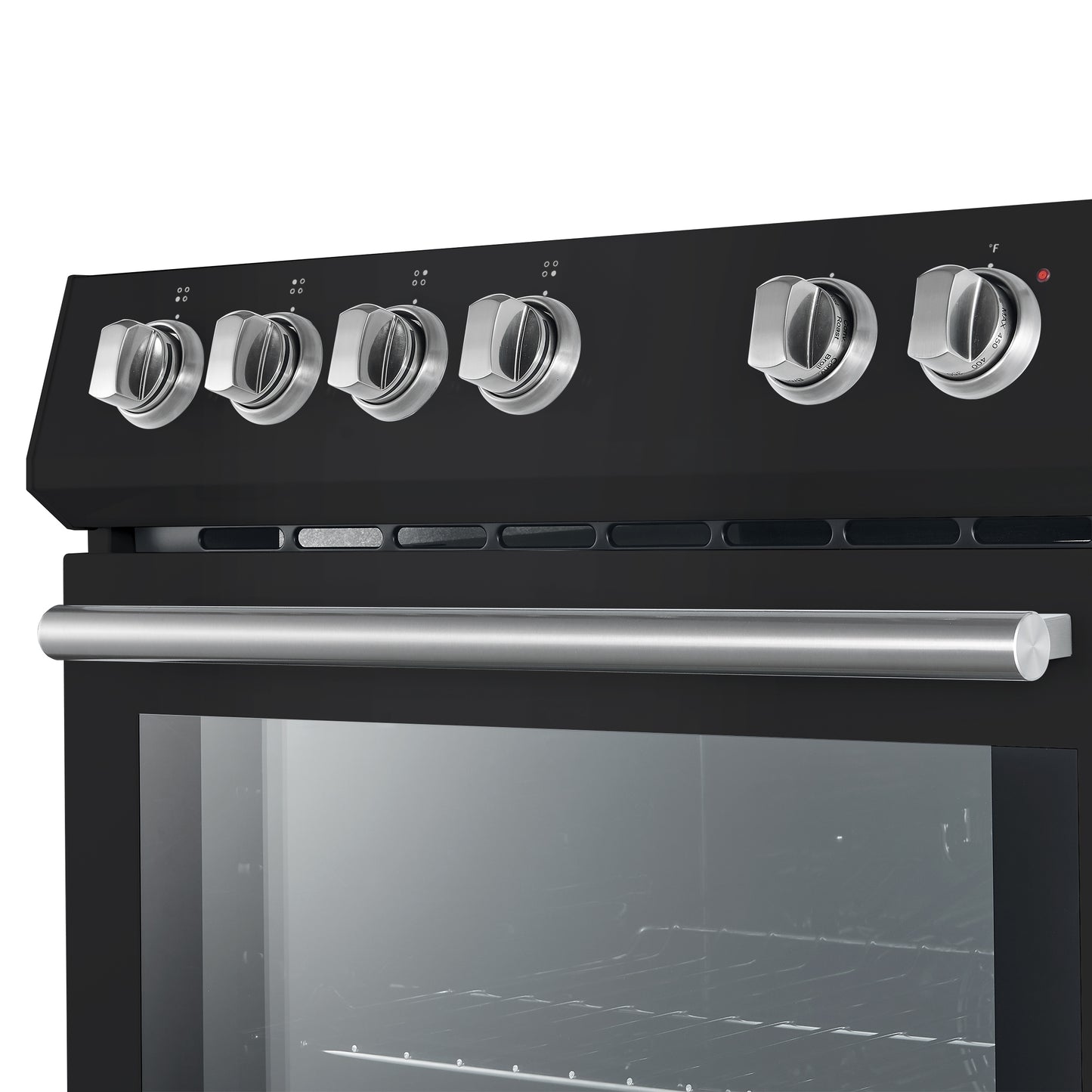 FORNO 2-Piece Black Kitchen Bundle - 30" Electric Range and 31" Bottom Freezer Refrigerator