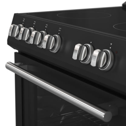 FORNO 2-Piece Black Kitchen Bundle - 30" Electric Range and 31" Bottom Freezer Refrigerator