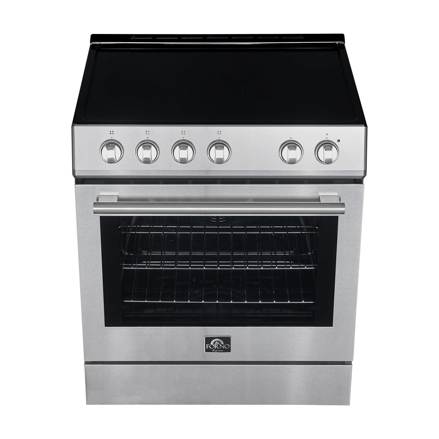 FORNO 2-Piece Black Kitchen Bundle - 30" Electric Range and 31" Bottom Freezer Refrigerator