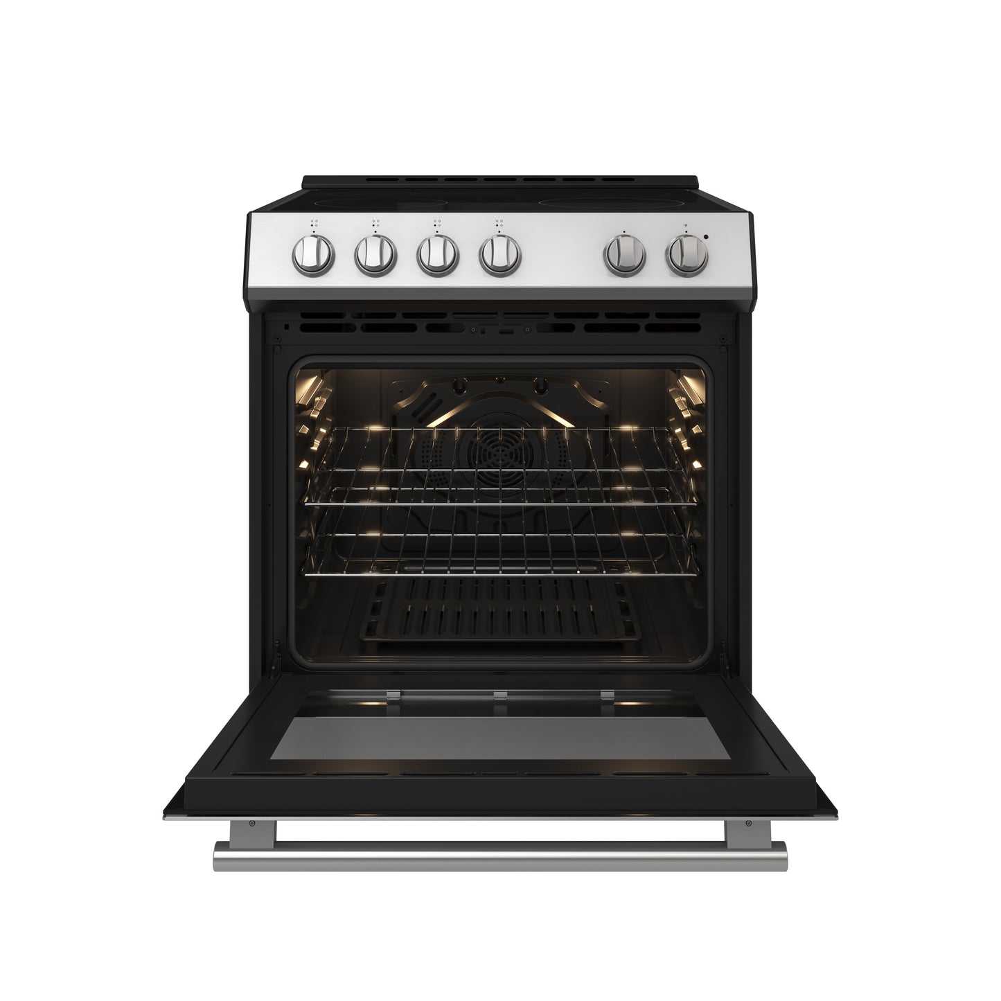 FORNO 2-Piece Black Kitchen Bundle - 30" Electric Range and 31" Bottom Freezer Refrigerator