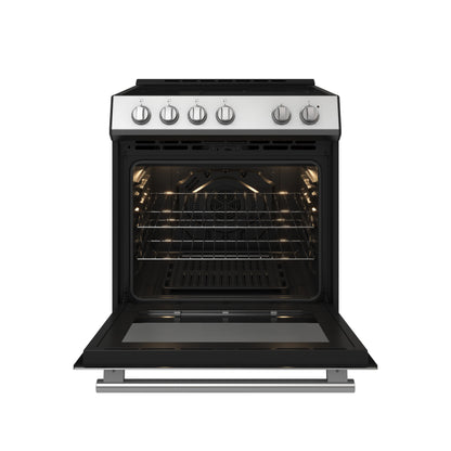 FORNO 2-Piece Black Kitchen Bundle - 30" Electric Range and 31" Bottom Freezer Refrigerator