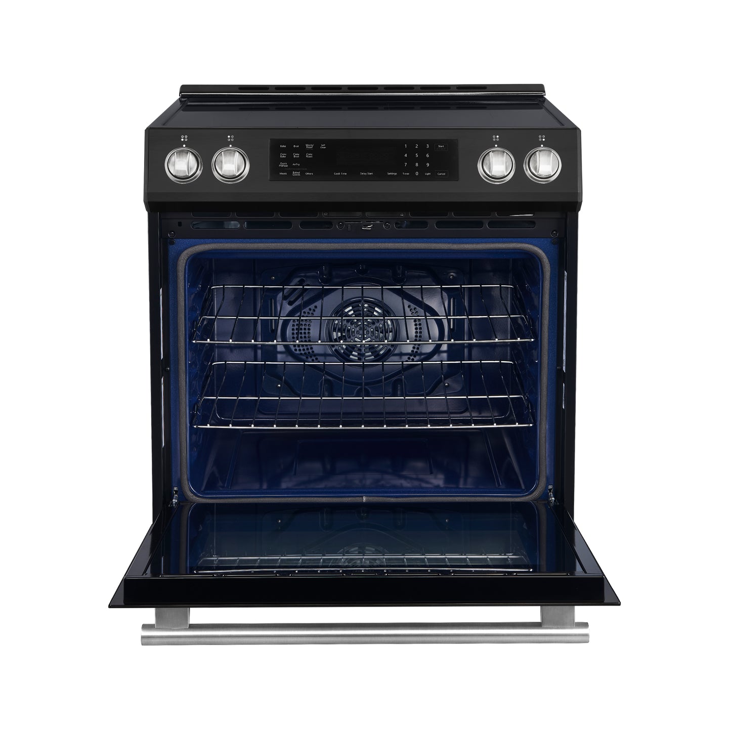 FORNO 2-Piece Black Kitchen Bundle - 30" Induction Range and 36" Bottom Freezer Refrigerator