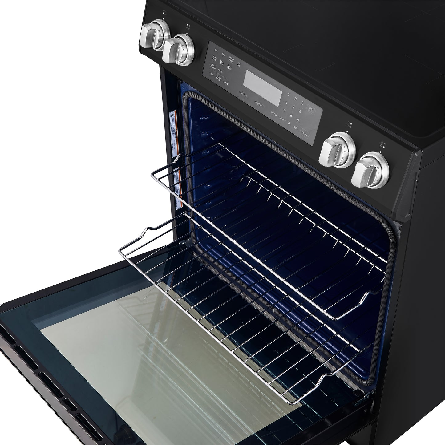 FORNO 2-Piece Black Kitchen Bundle - 30" Induction Range and 36" Bottom Freezer Refrigerator