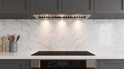 Forno Frassanito 48-Inch Recessed Range Hood, Stainless Steel Baffle Filters, LED Lighting