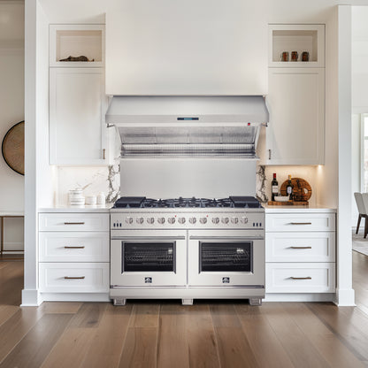 Forno Savona 60-Inch Wall Mount Range Hood, Hybrid Filters, Backsplash Included