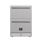 Forno Como 24-Inch Indoor Outdoor Drawer Refrigerator, 4.87 cu.ft, Stainless Steel Interior, Adjustable Shelves, LED Lighting