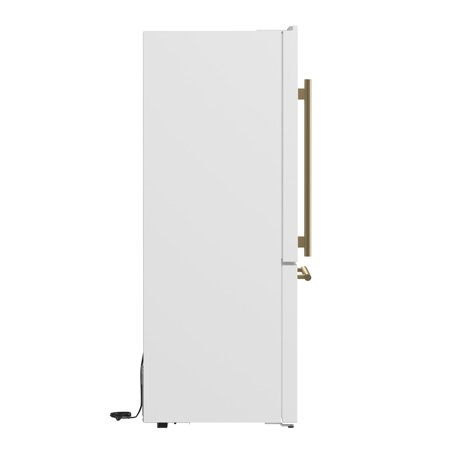 FORNO 2-Piece White Kitchen Bundle - 30" Induction Range and 31" Bottom Freezer Refrigerator
