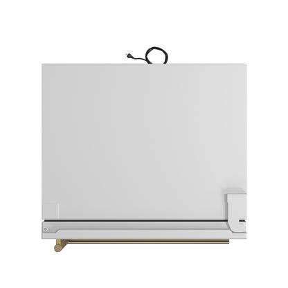 FORNO 2-Piece White Kitchen Bundle - 30" Induction Range and 31" Bottom Freezer Refrigerator