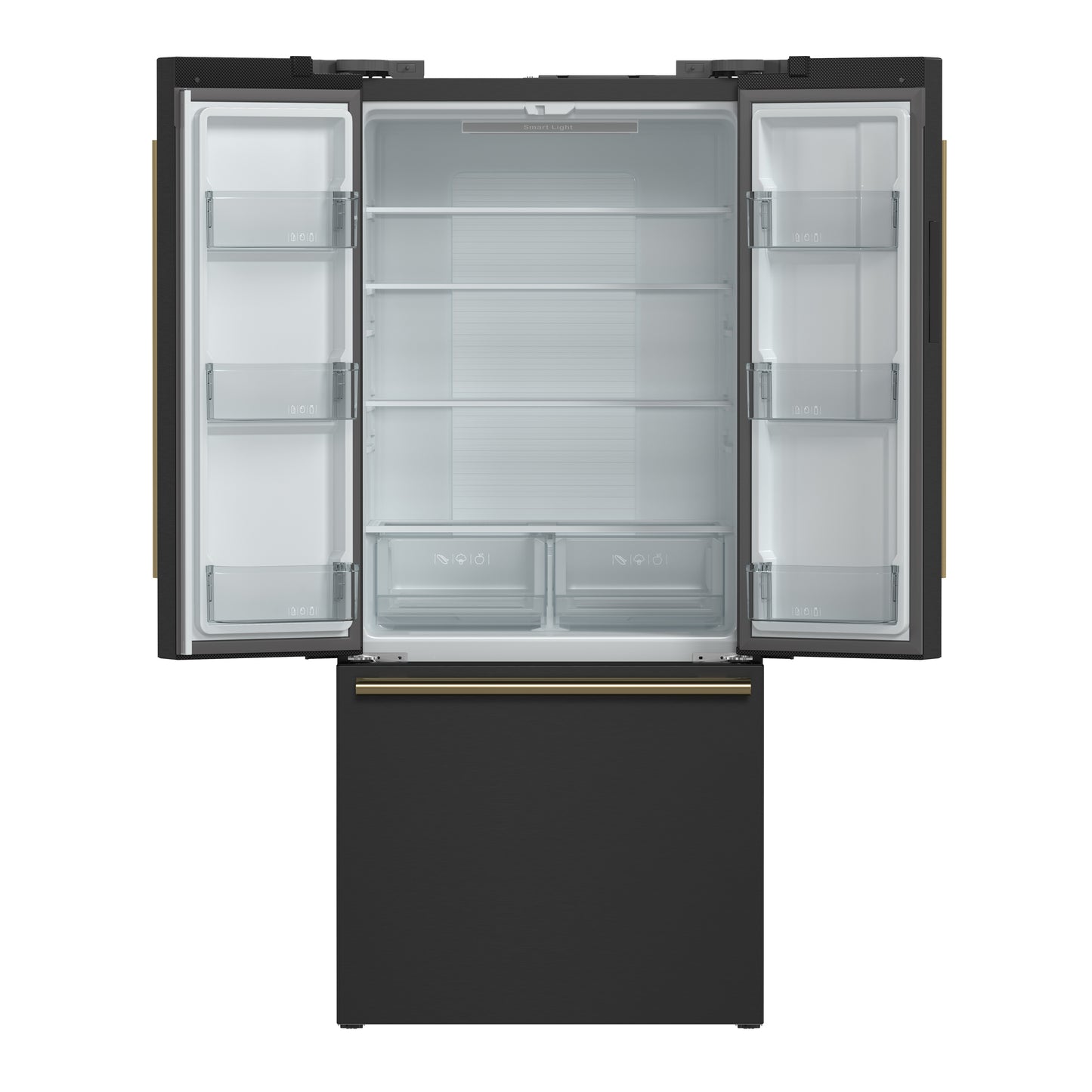 FORNO 2-Piece Black Kitchen Bundle - 30" Induction Range and 31" Bottom Freezer Refrigerator