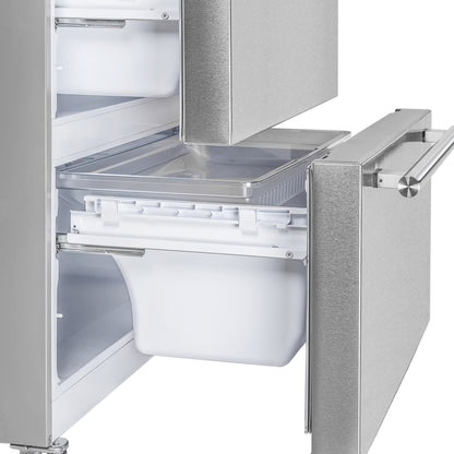 Forno Alta Moena 36-Inch French Door Refrigerator, 19.2 cu.ft, Counter Depth, Ice Maker, Stainless Steel Interior Panel, ENERGY STAR Certified