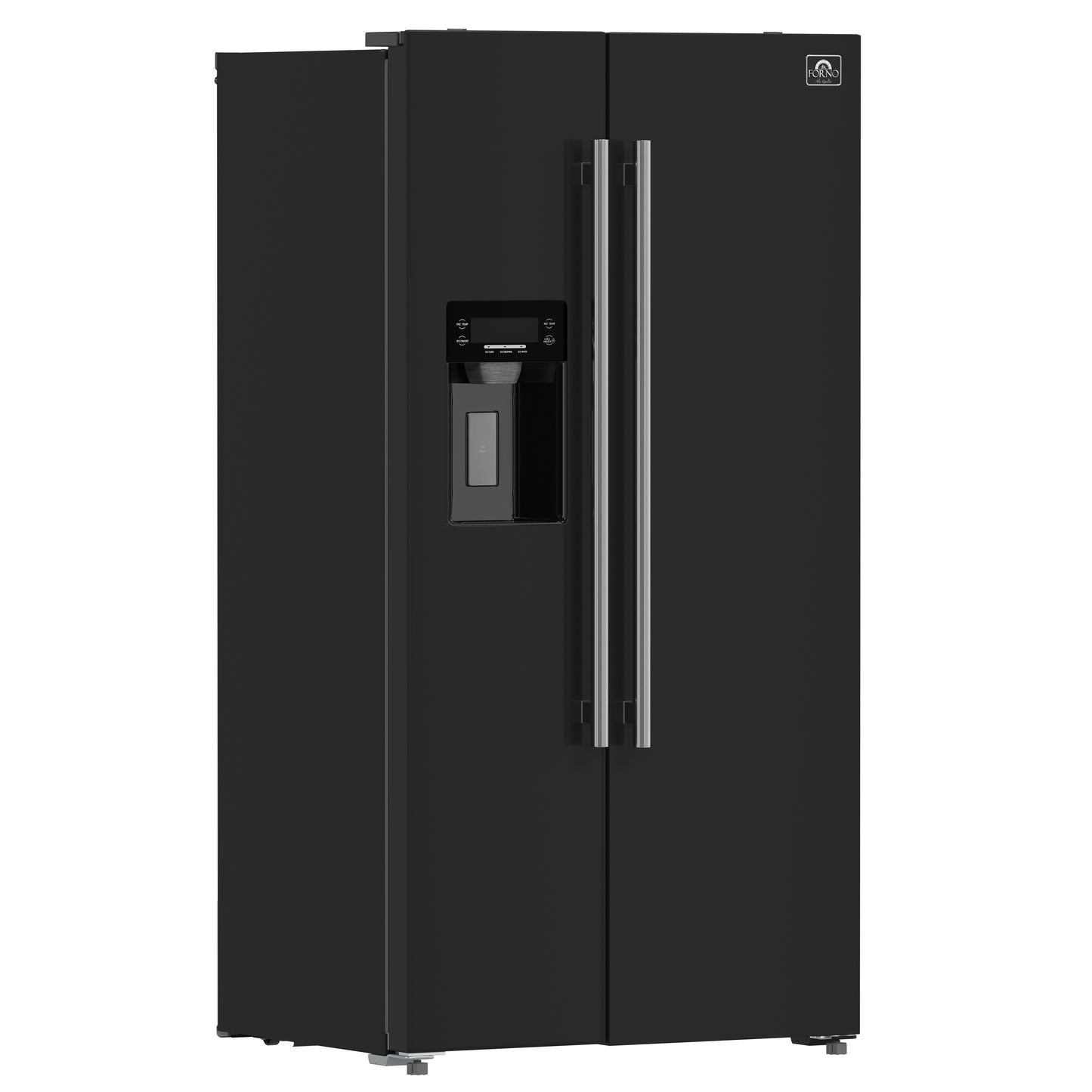 FORNO 2-Piece Black Kitchen Bundle - 30" Induction Range and 36" Bottom Freezer Refrigerator