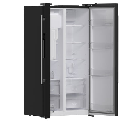FORNO 2-Piece Black Kitchen Bundle - 30" Induction Range and 36" Bottom Freezer Refrigerator