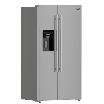 FORNO 2-Piece SS Kitchen Bundle - 36" Electric Range and 36" Bottom Freezer Refrigerator