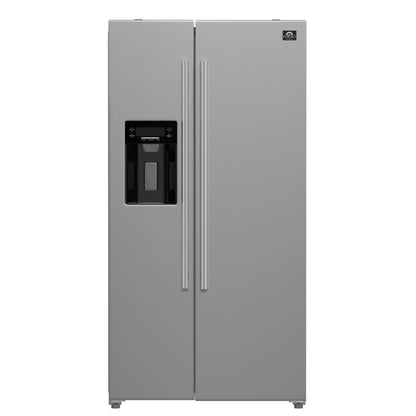 FORNO 2-Piece SS Kitchen Bundle - 36" Electric Range and 36" Bottom Freezer Refrigerator