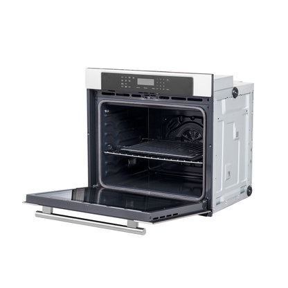 Forno Villarosa 30-Inch Electric Wall Oven, Stainless Steel, 5.0 cu.ft Capacity, Air Fry, Steam Cleaning, Glass Touch Controls