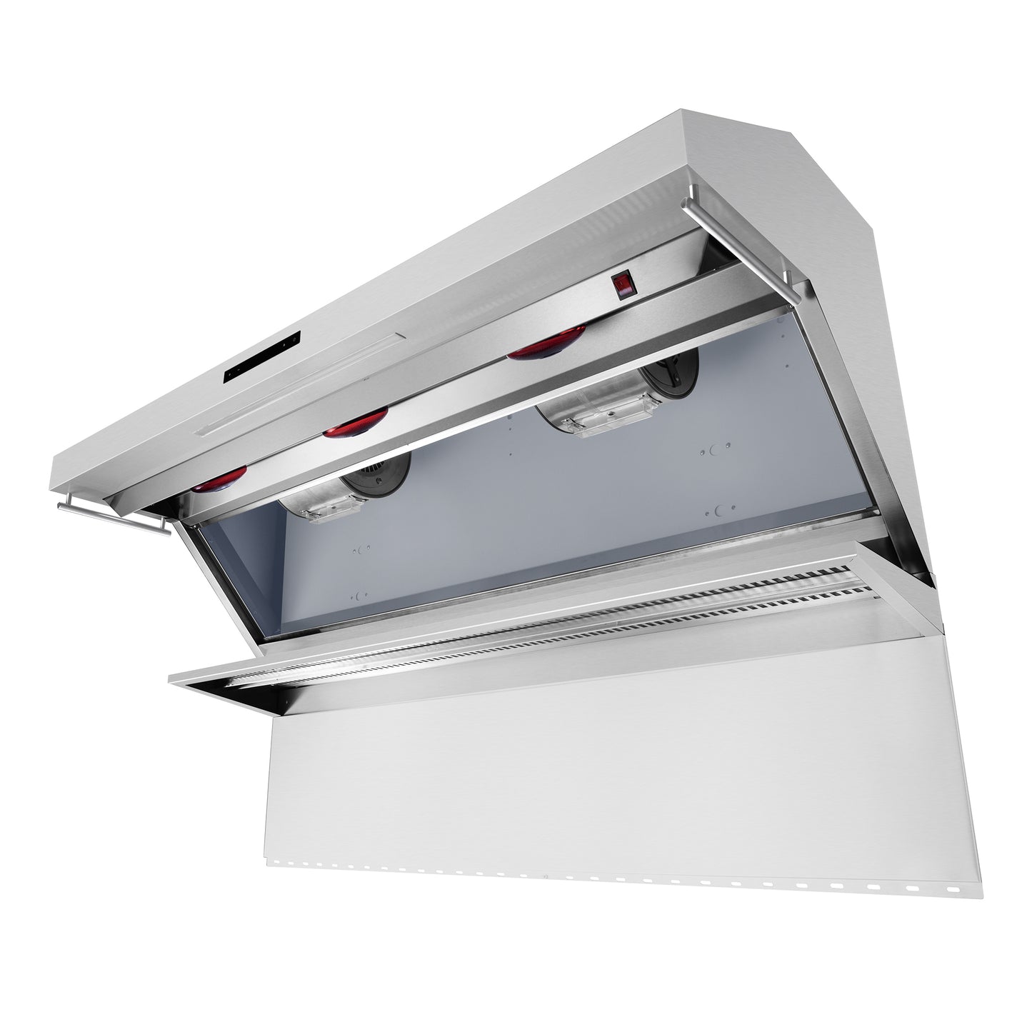 Savona 60-Inch Wall Mount Range Hood, Baffle Filters & Backsplash, Heating Lamps