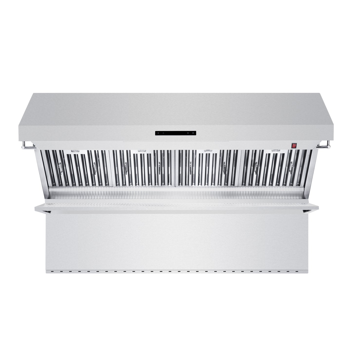 Savona 60-Inch Wall Mount Range Hood, Baffle Filters & Backsplash, Heating Lamps