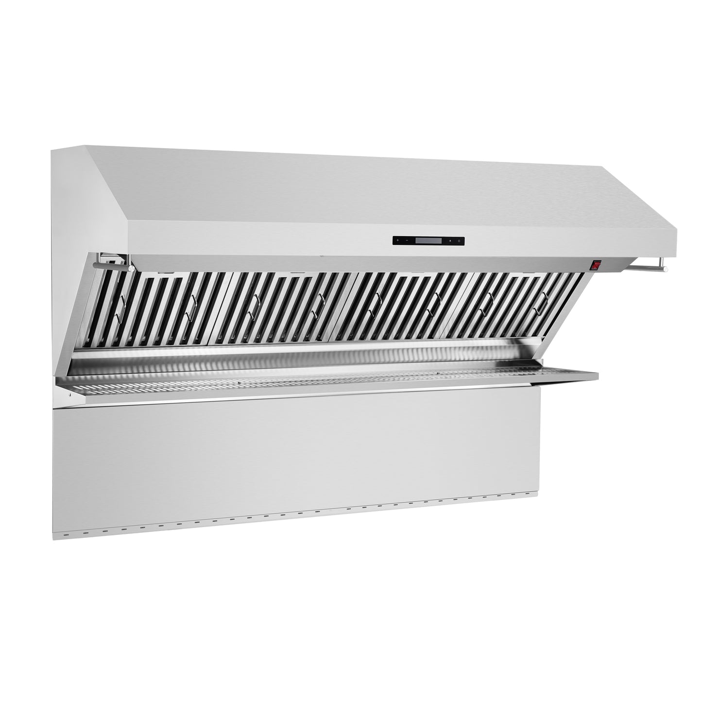 Savona 60-Inch Wall Mount Range Hood, Baffle Filters & Backsplash, Heating Lamps