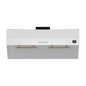 Forno Bari Espresso 30-Inch Under Cabinet Range Hood, White, 600 CFM, LED Lighting, Dishwasher-Safe Baffle Filters, 3-Speed Fan Control