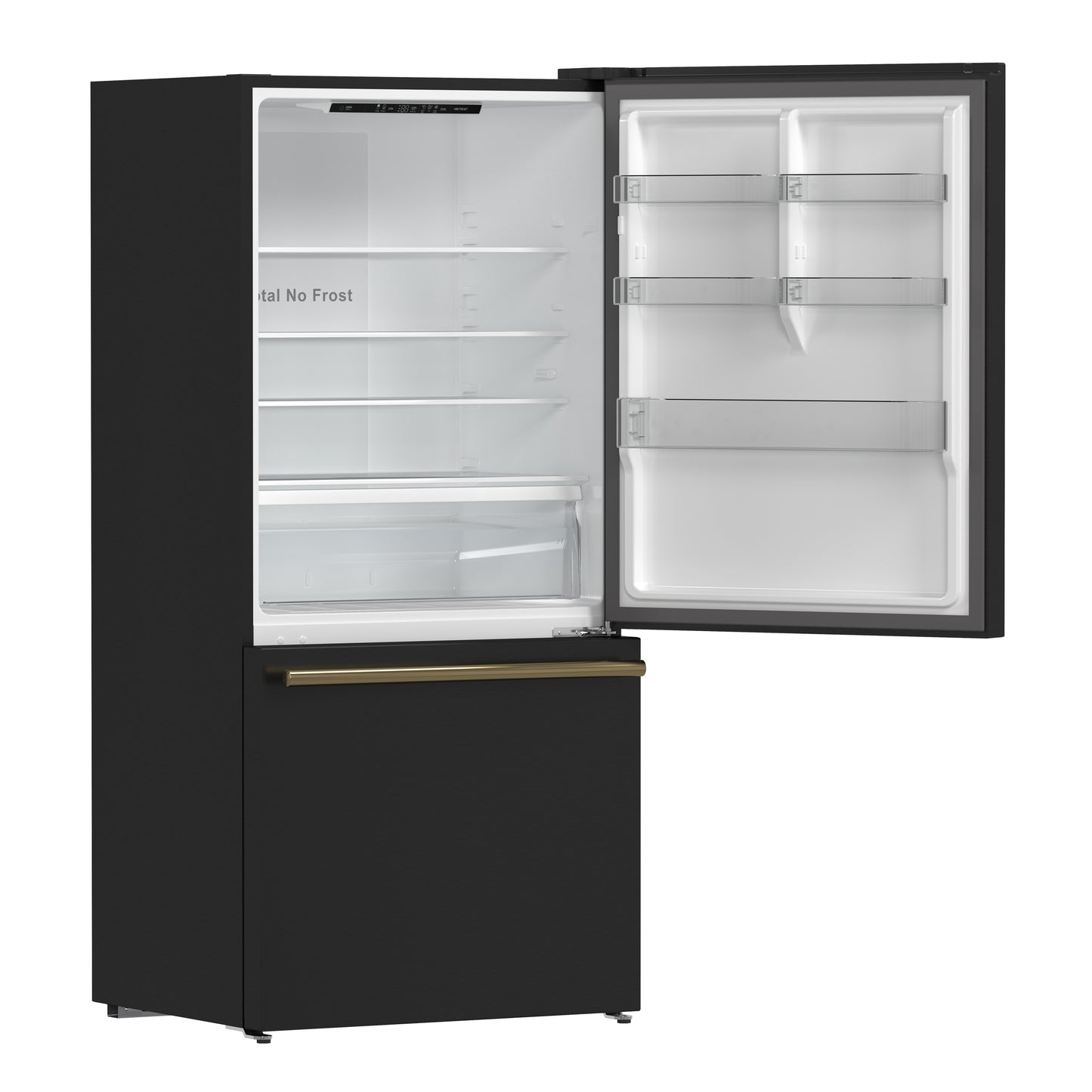 FORNO 2-Piece Black Kitchen Bundle - 30" Induction Range and 31" Bottom Freezer Refrigerator