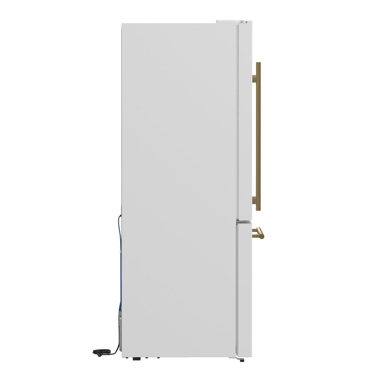 FORNO 2-Piece White Kitchen Bundle - 30" Induction Range and 31" Bottom Freezer Refrigerator