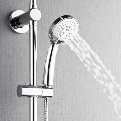 Forno Acqua AcquaSPA Retrofit Shower, Overhead Rainfall Shower, Handheld Shower Head, Body Jets, 6 Way Diverter, Polished Stainless Steel Finish, 1.8 GPM Flow Rate
