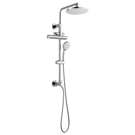 Forno Acqua AcquaFALL Shower, Polished Stainless Steel Finish, Overhead Rainfall Shower, Handheld Shower Head, Body Jets, 2.5 GPM Flow Rate