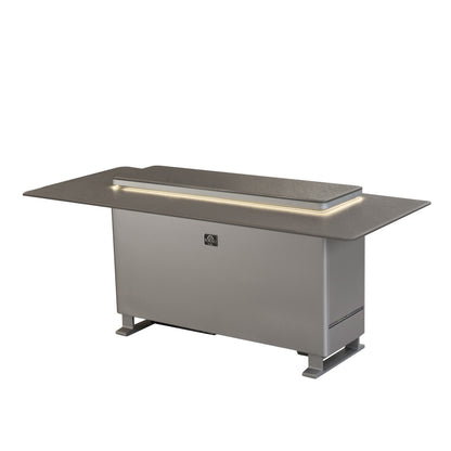 Elevato Smart Bar Table, Sandstone Black, 5.3 cu.ft fridge and freezer with Bluetooth control