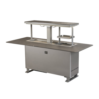 Elevato Smart Bar Table, Sandstone Black, 5.3 cu.ft fridge and freezer with Bluetooth control