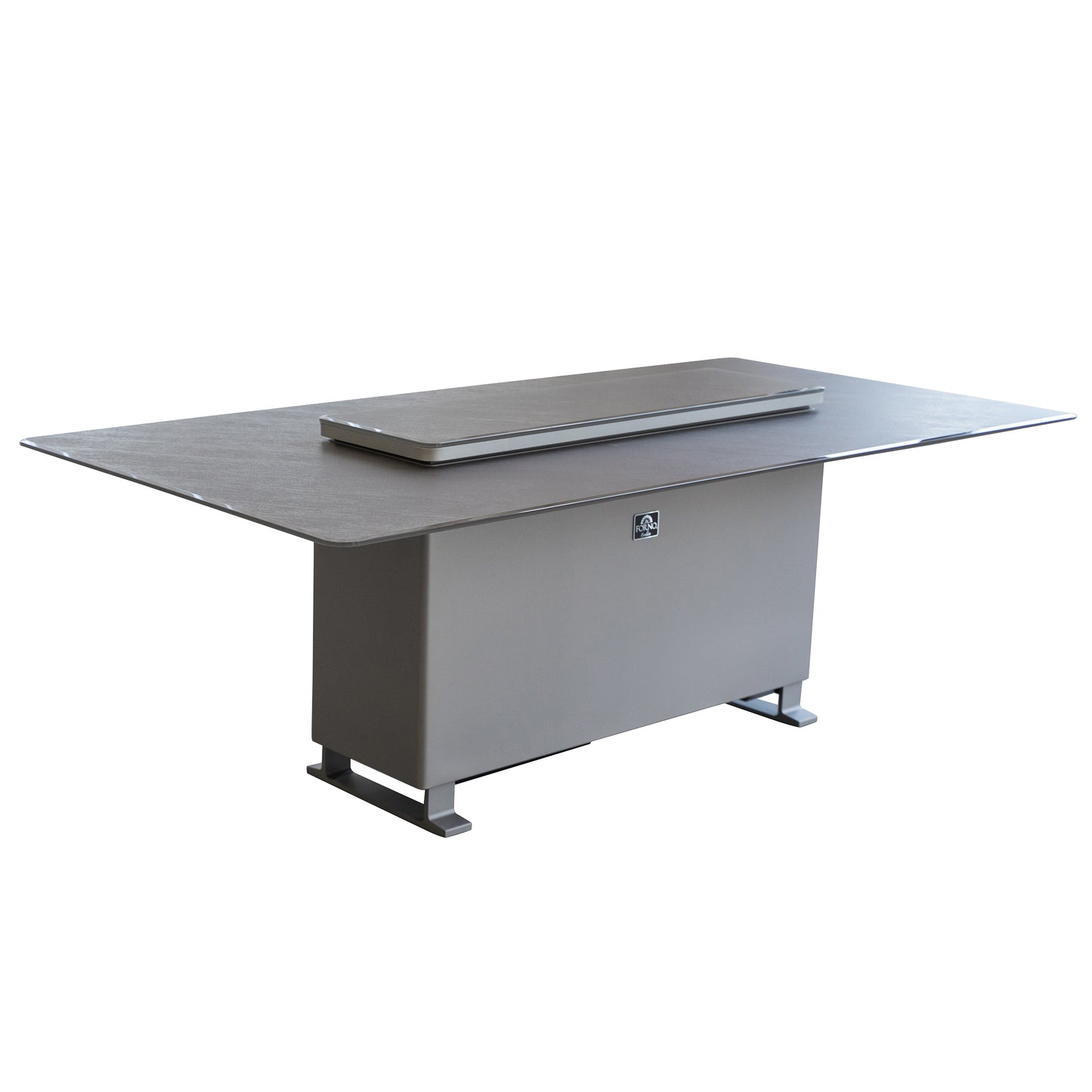 Cinetico Smart Dining Table, Sandstone Black, 5.3 cu.ft fridge and freezer with Bluetooth control