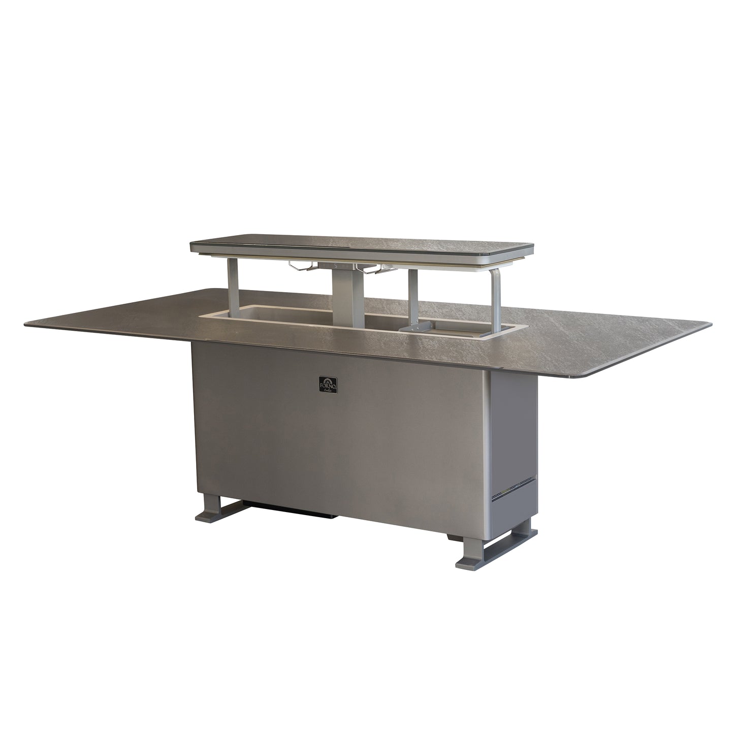 Cinetico Smart Dining Table, Sandstone Black, 5.3 cu.ft fridge and freezer with Bluetooth control