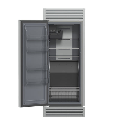 Forno Fortezza 32 Inch Left-Swing Freezer with Standard Trim Grill, Stainless Steel, with Automatic Ice Maker