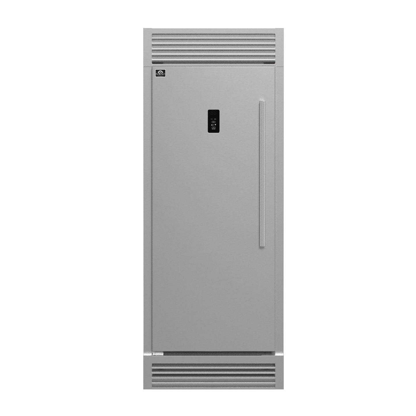 Forno Fortezza 32 Inch Left-Swing Freezer with Standard Trim Grill, Stainless Steel, with Automatic Ice Maker