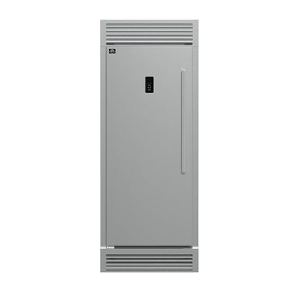 Forno Fortezza 32 Inch Left-Swing Freezer with Standard Trim Grill, Stainless Steel, with Automatic Ice Maker