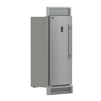 Forno Fortezza 32 Inch Left-Swing Freezer with Standard Trim Grill, Stainless Steel, with Automatic Ice Maker