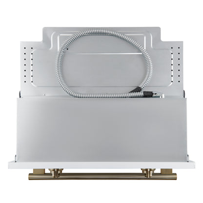 Forno Vomero 30-Inch Wall Oven, White, 5 cu.ft Capacity, 3550 Watts Convection, Mechanical Controls, Manuel Steam Clean